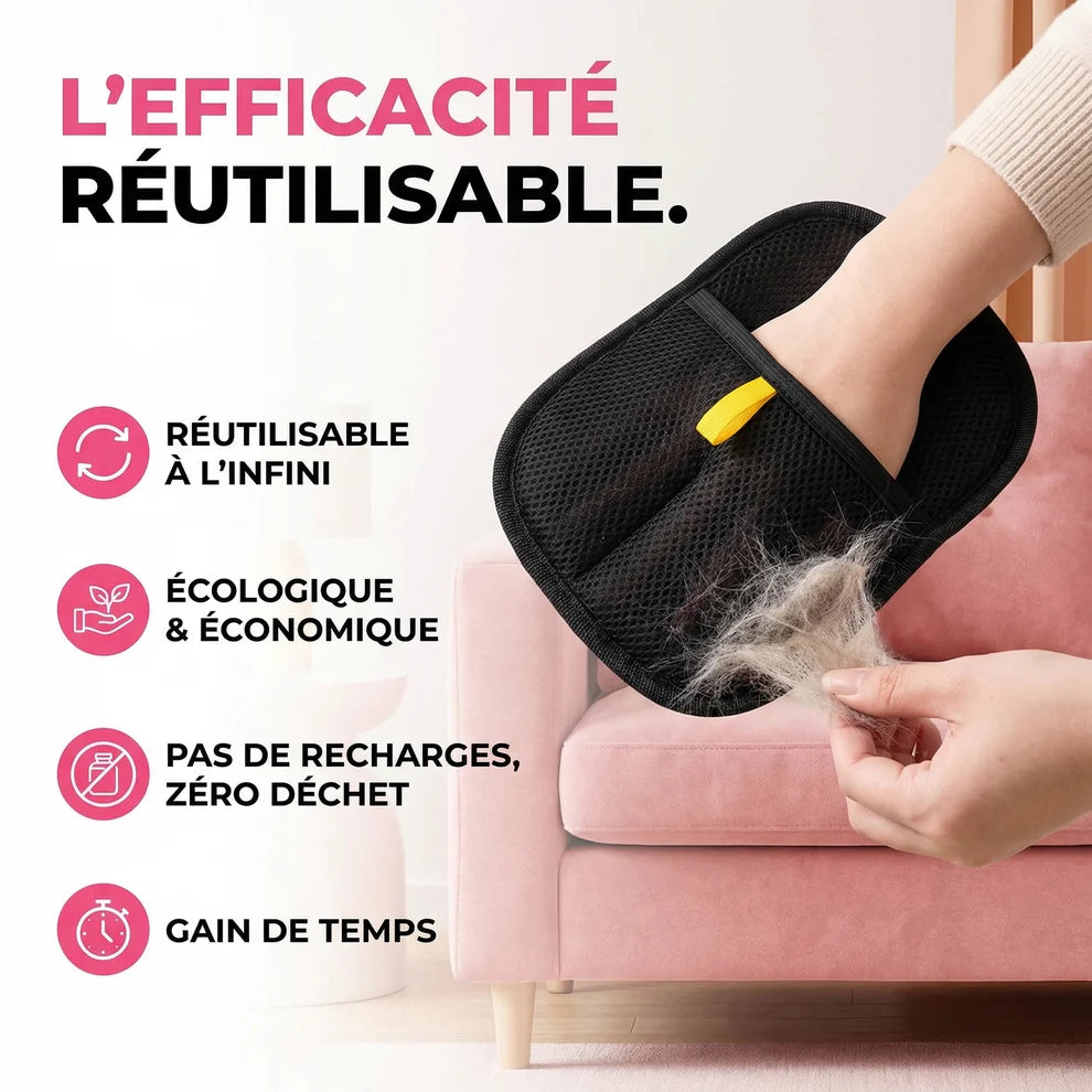 Magic Hair™ – Gant anti-poils électrostatique